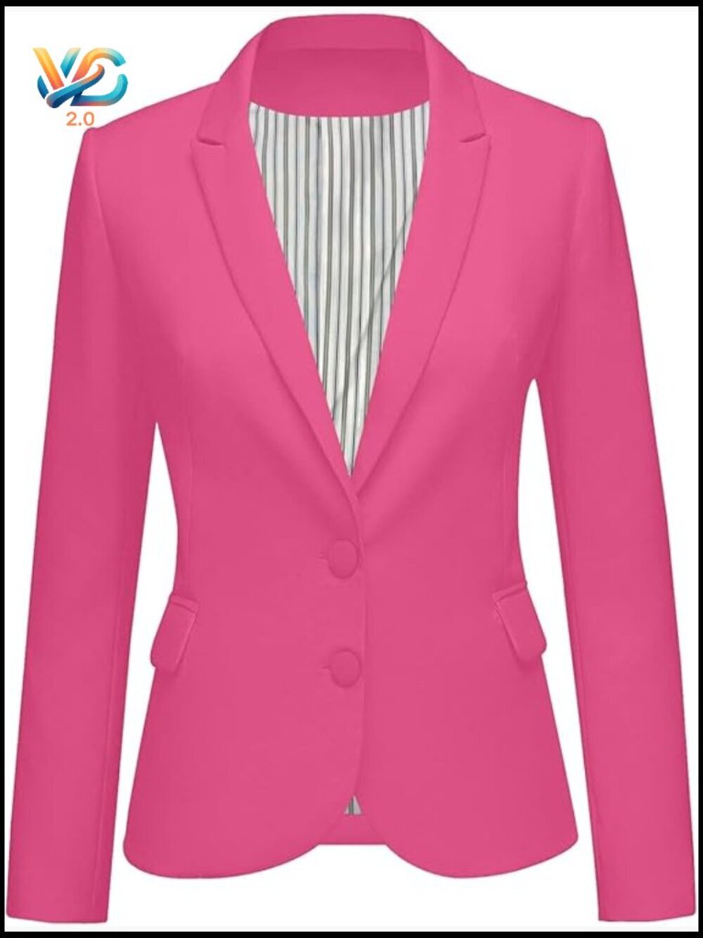 Long Sleeve Notch Lapel Blazer Jacket with Pockets Modern Fit
